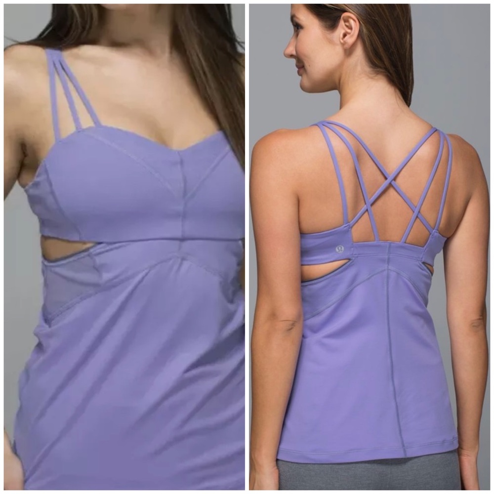 Lululemon Exquisite Tank II lullaby lavender size 4